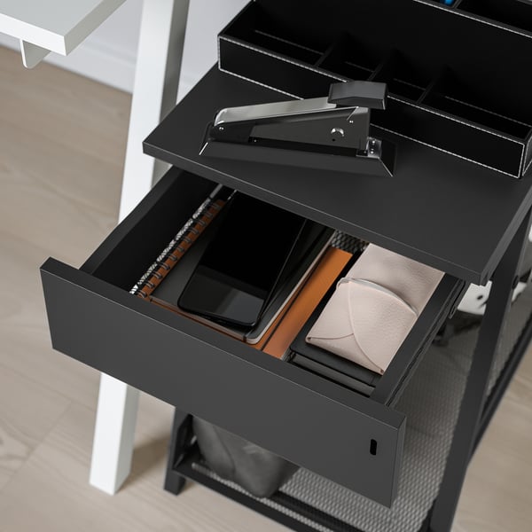 TROTTEN drawer unit, anthracite, 34x56 cm