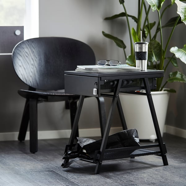 TROTTEN drawer unit, anthracite, 34x56 cm