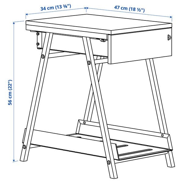 Ikea TROTTEN - Drawer unit, white, 34x56 cm