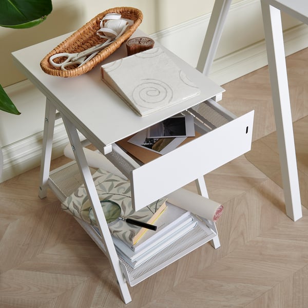 TROTTEN drawer unit, white, 34x56 cm