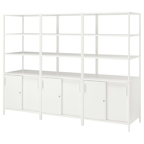 TROTTEN cabinet combination, white, 240x180 cm