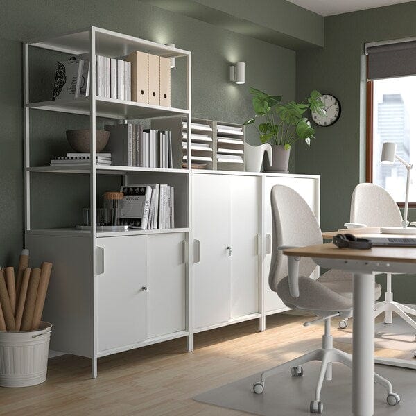 Ikea TROTTEN - Cabinet combination, white, 240x180 cm