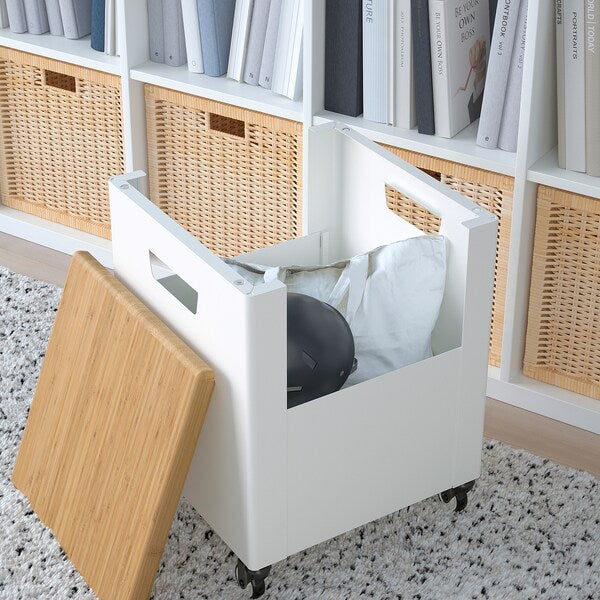 TROTTEN - Storage unit on castors, white, 35x47 cm