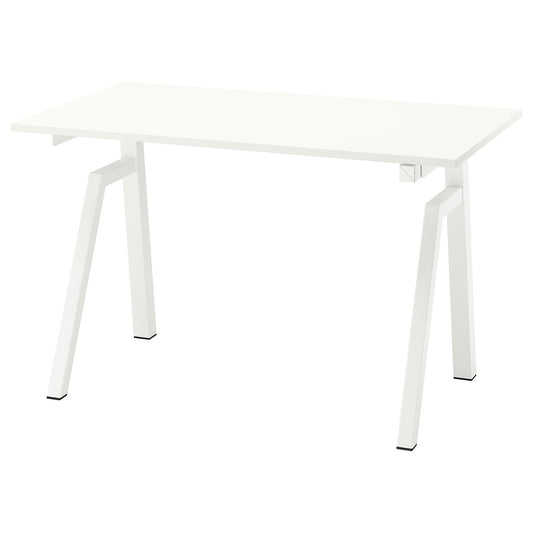 TROTTEN / FLINTAN desk and chair, electric/white beige, 120x70 cm
