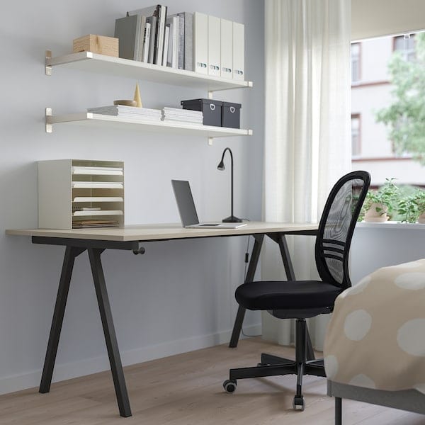 Ikea TROTTEN - Desk, beige/anthracite, 160x80 cm