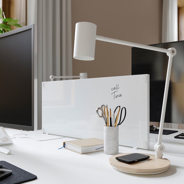 TROTTEN desk, white/anthracite, 120x70 cm