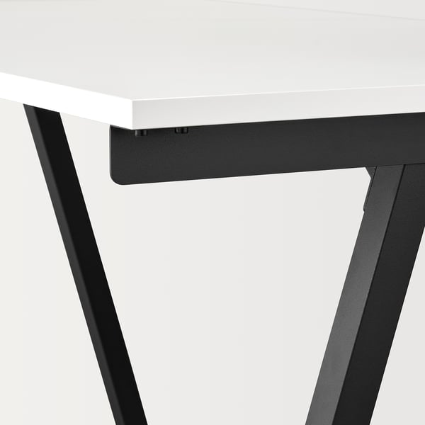 TROTTEN desk, white/anthracite, 160x80 cm