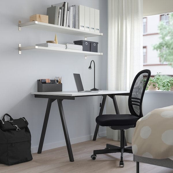 Ikea TROTTEN - Desk, white/anthracite, 120x70 cm