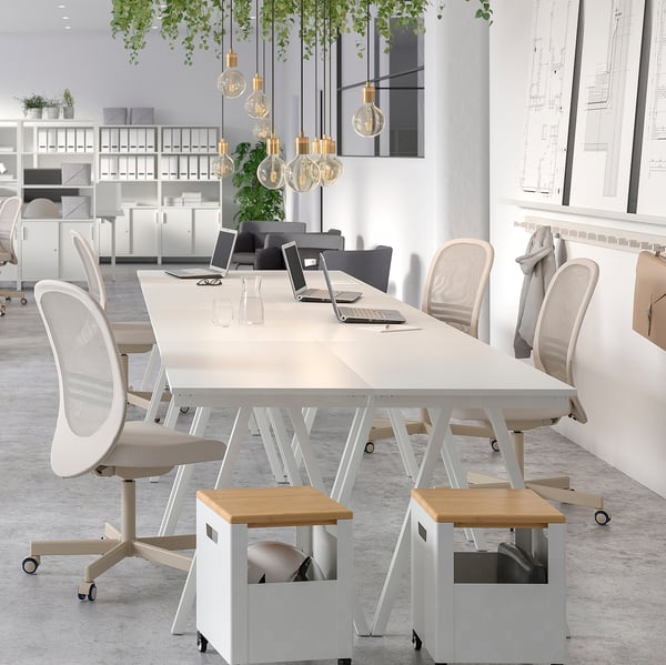 TROTTEN desk, white, 160x80 cm