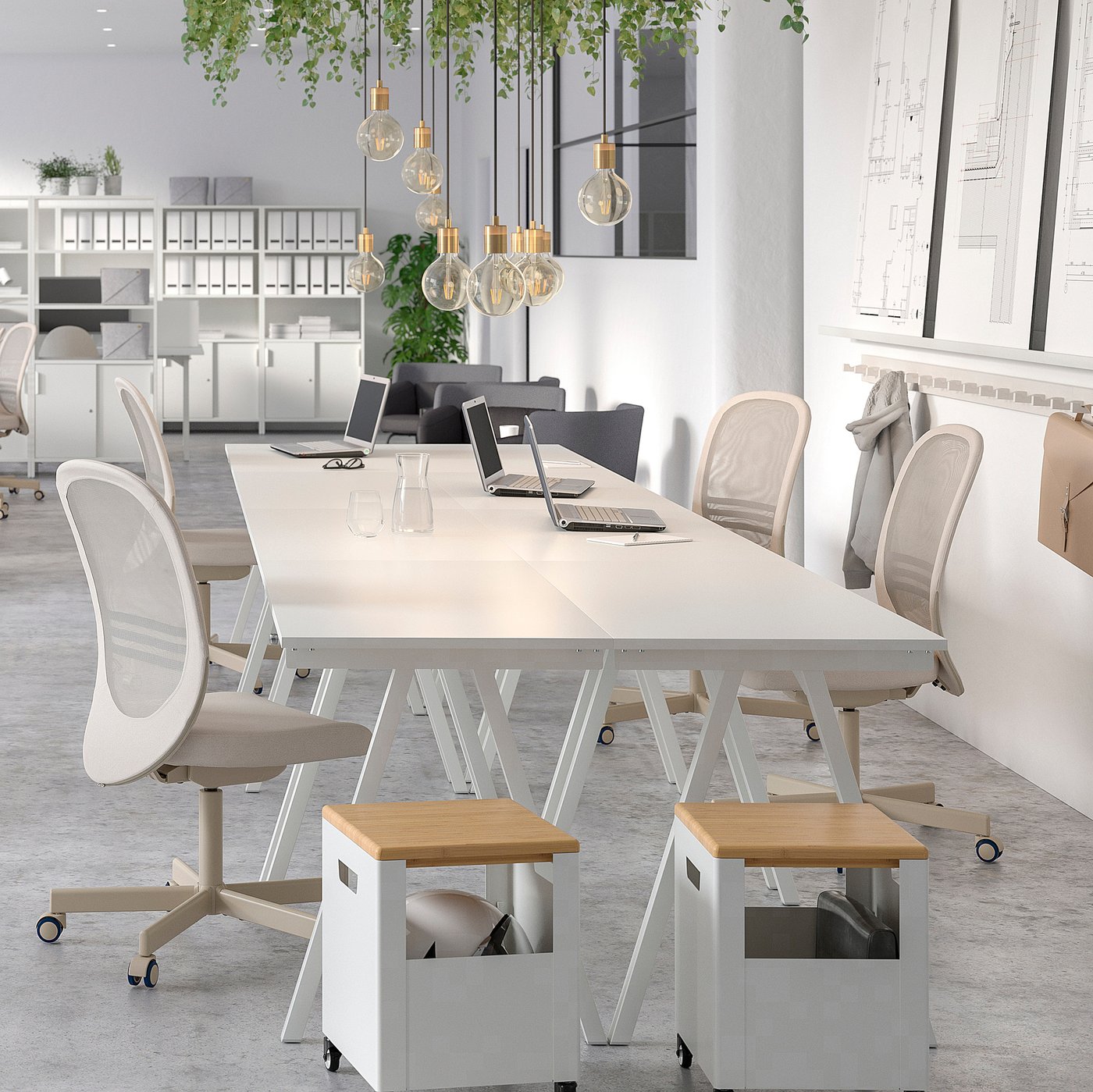 TROTTEN desk, white, 120x70 cm