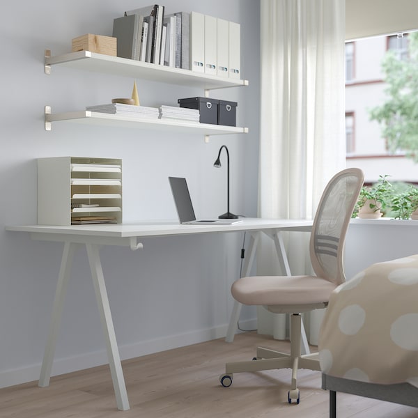 TROTTEN - Desk, white, 160x80 cm