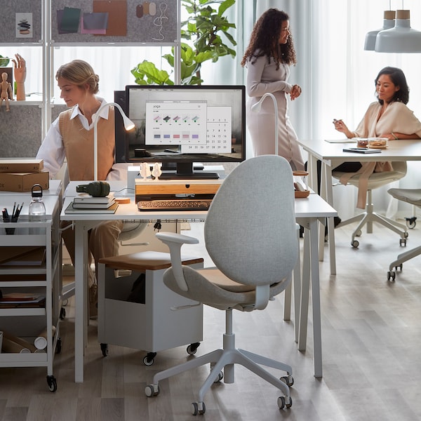 TROTTEN - Desk, white, 120x70 cm