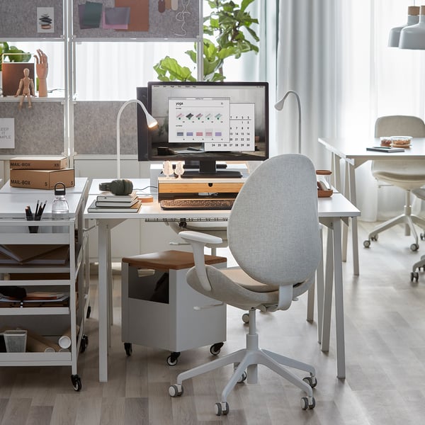 TROTTEN desk, white, 120x70 cm