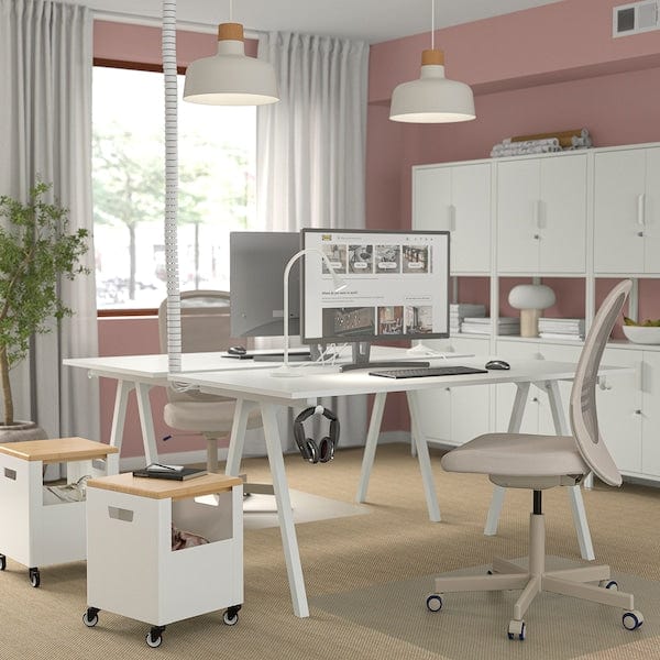 Ikea TROTTEN - Desk, white, 160x80 cm