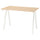 TROTTEN desk, ash effect/white, 120x70 cm
