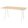 TROTTEN desk, ash effect/white, 160x80 cm