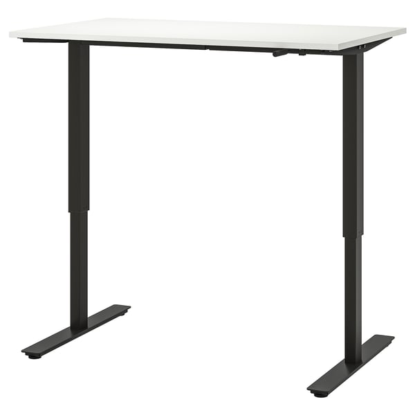 TROTTEN - TROTTEN Desk sit/stand, white/anthracite, 120x70 cm