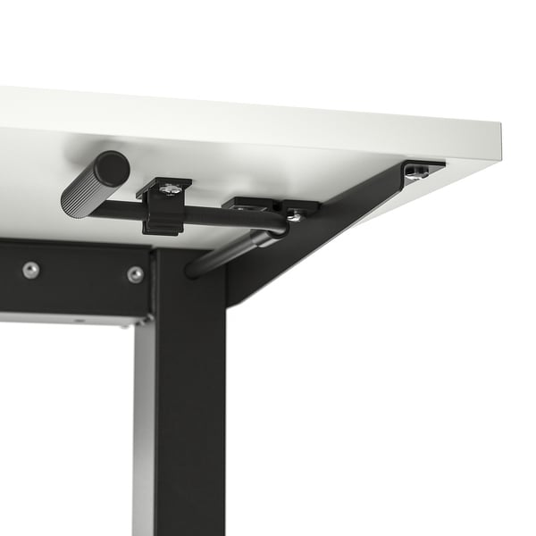 TROTTEN - TROTTEN Desk sit/stand, white/anthracite, 120x70 cm