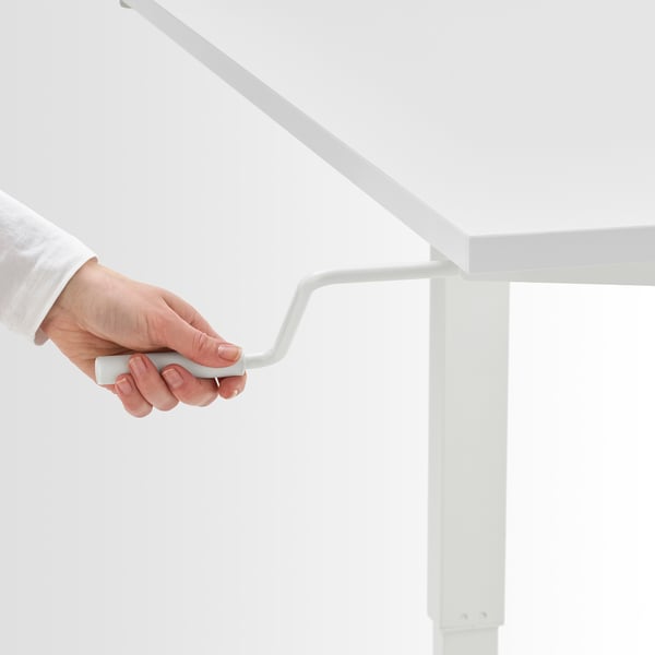 TROTTEN desk sit/stand, white, 120x70 cm