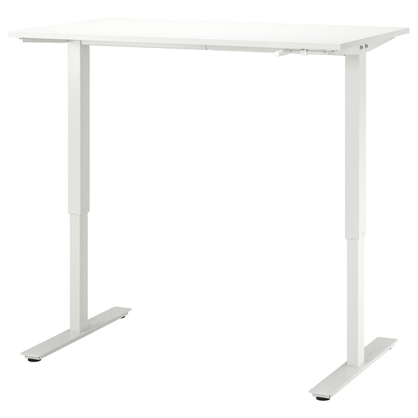 TROTTEN desk sit/stand, white, 120x70 cm