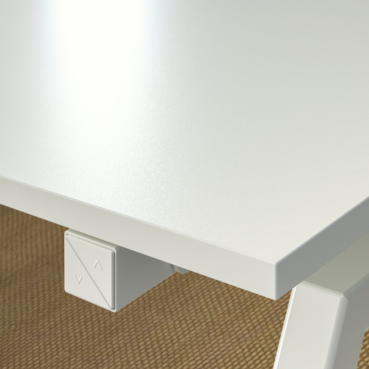 TROTTEN desk sit/stand, electric/white, 160x80 cm