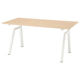 TROTTEN desk sit/stand, electric ash effect/white, 160x80 cm