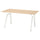 TROTTEN desk sit/stand, electric ash effect/white, 160x80 cm