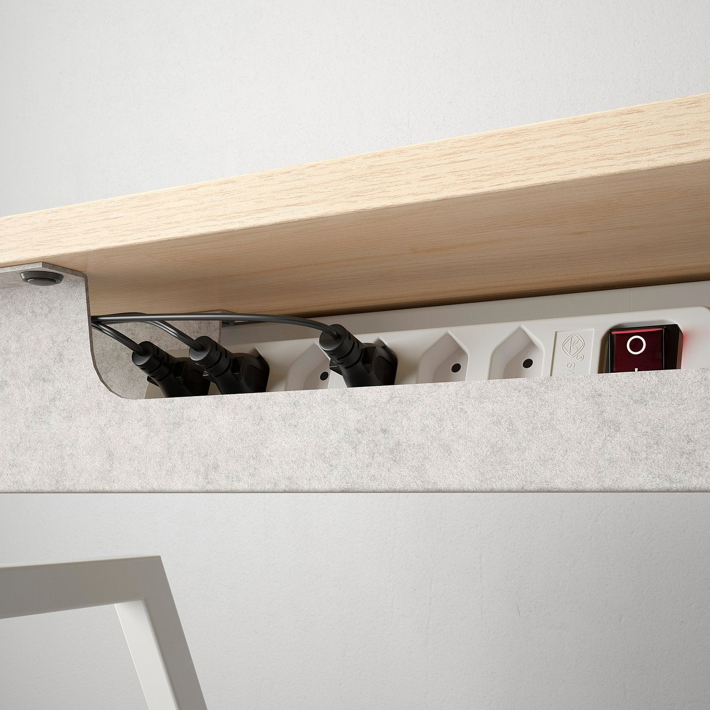 TROTTEN desk sit/stand, electric ash effect/white, 160x80 cm