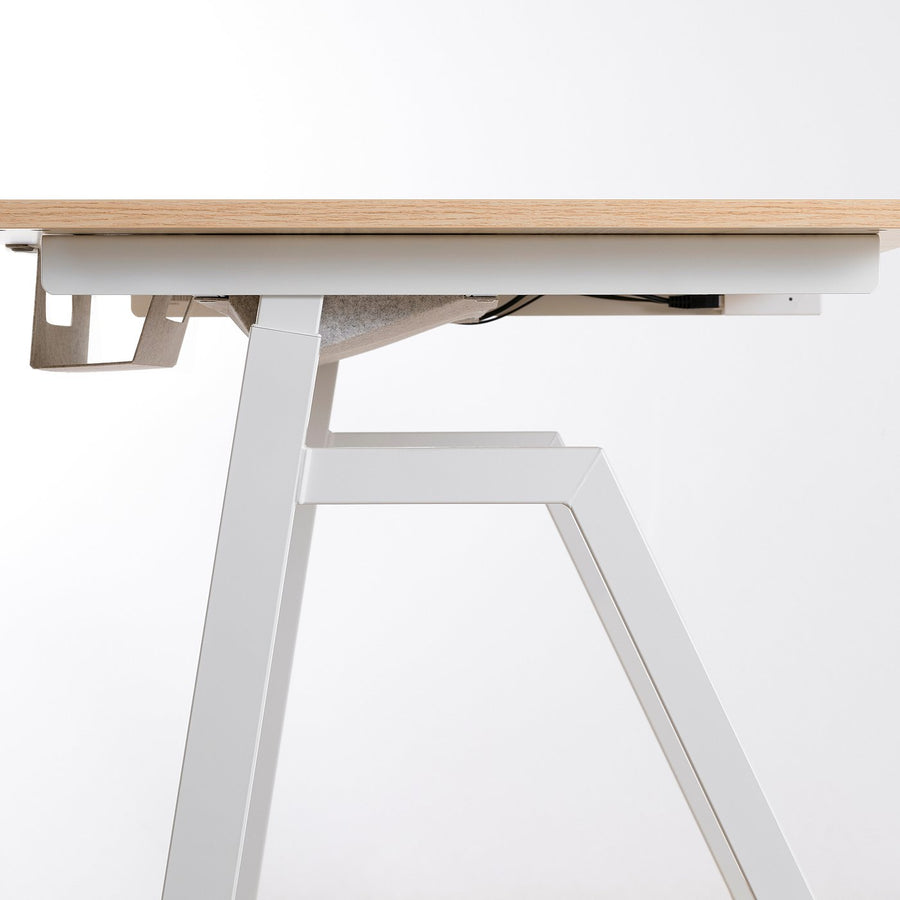 TROTTEN desk sit/stand, electric ash effect/white, 120x70 cm