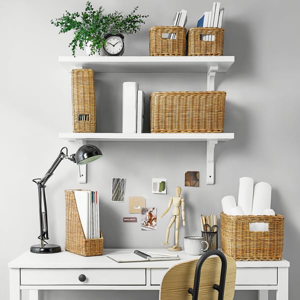 TRUMMIS - TRUMMIS Basket, handmade rattan, 25x35x20 cm