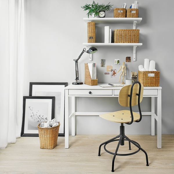 TRUMMIS wastepaper basket, handmade rattan, 29x28x29 cm
