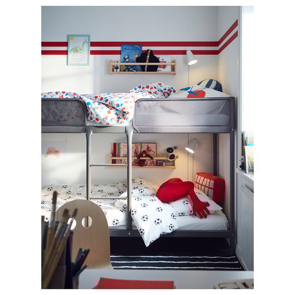 TUFFING bunk bed frame, dark grey, 90x200 cm