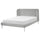 TUFJORD - Upholstered bed frame, Tallmyra white/black,140x200 cm