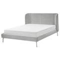 TUFJORD upholstered bed frame, Tallmyra white/black, 160x200 cm