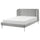 TUFJORD - Upholstered bed frame, Tallmyra white/black, 180x200 cm - Length: 223 cm Width: 204 cm Height of the footboard: 38 cm Height of the headboard: 109 cm Length of mattress: 200 cm Width of mattress: 180 cm H space under the bed: 20 cm.