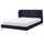 TUFJORD - Upholstered bed frame, Tallmyra blue-black,140x200 cm
