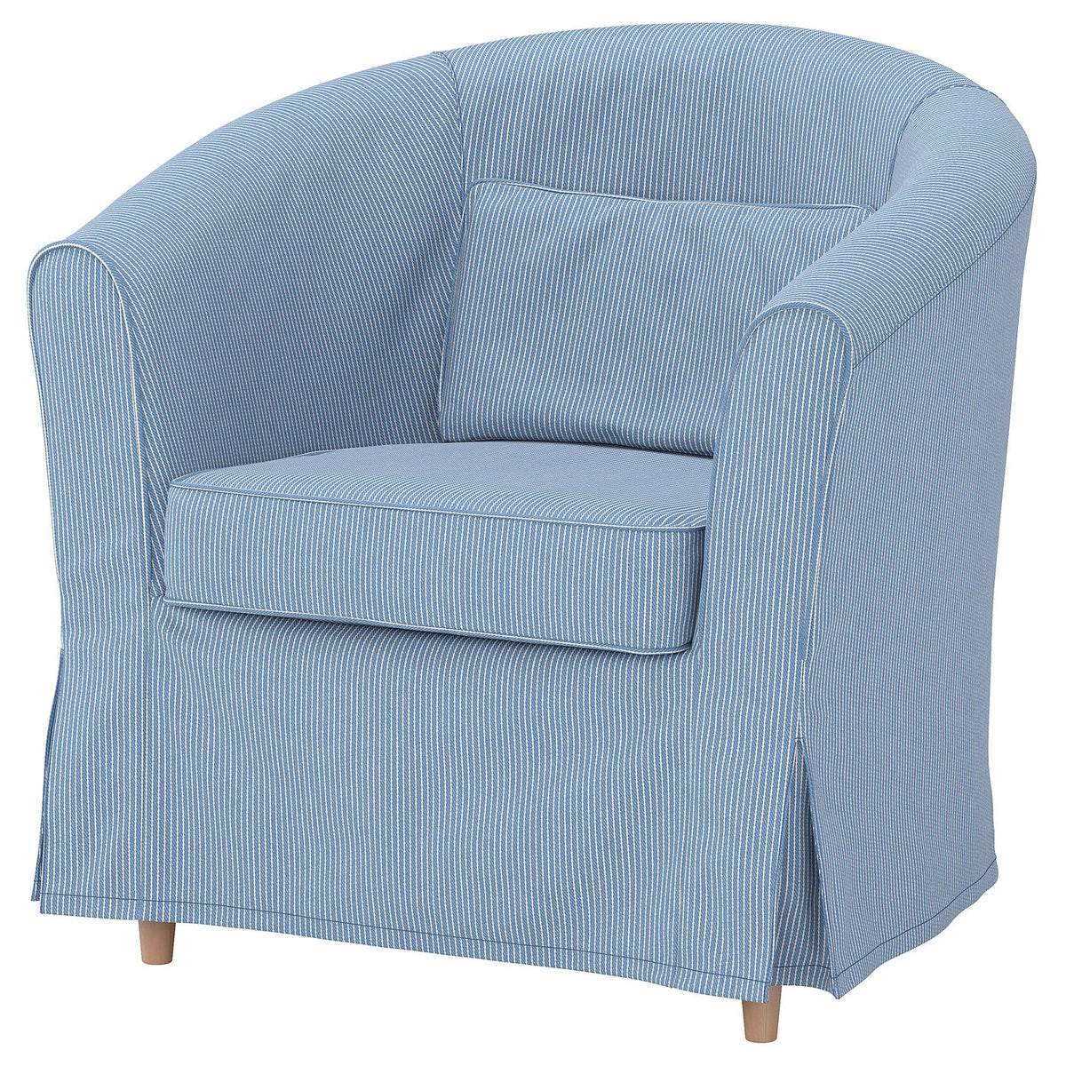 TULLSTA armchair, Sjölyckan dark blue/beige stripe, 79x78x69 cm