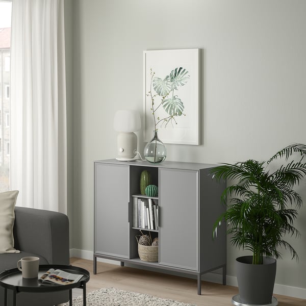 TULLSTORP - TULLSTORP Cabinet, grey, 99x35x89 cm