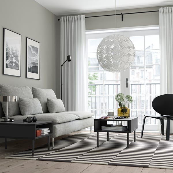 TUNSTA side table, anthracite, 70x50 cm