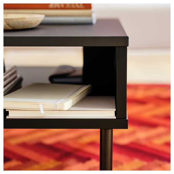 TUNSTA - TUNSTA Side table, anthracite, 70x50 cm