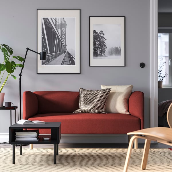 TUNSTA - TUNSTA Side table, anthracite, 70x50 cm