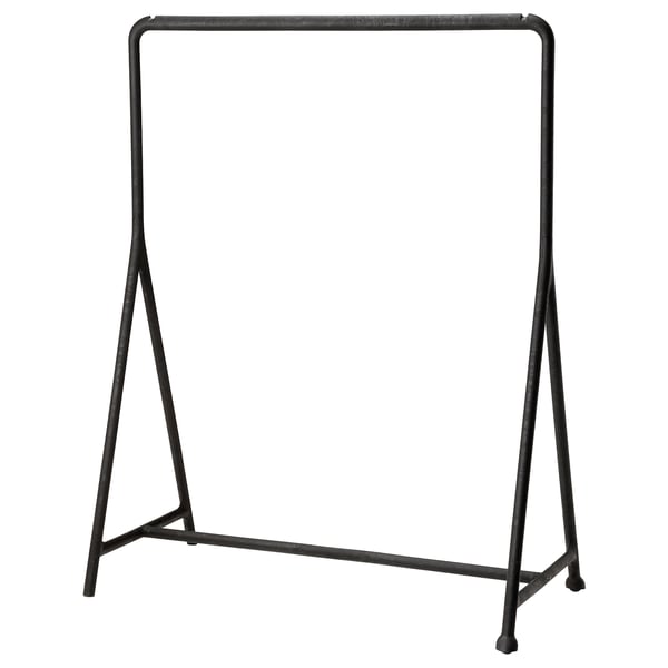 TURBO clothes rack, in/outdoor, black, 117x59 cm