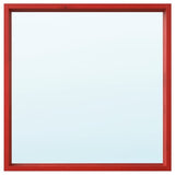 TURBOKASTANJ mirror, red, 75x75 cm