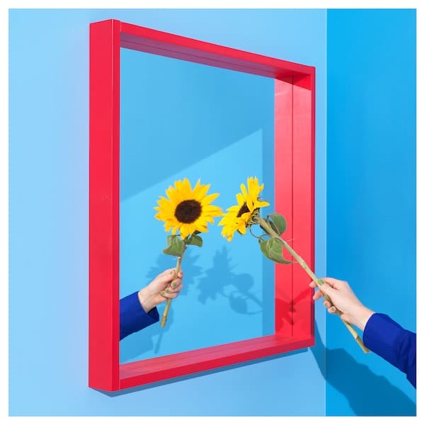 Ikea TURBOKASTANJ - Mirror, red, 75x75 cm