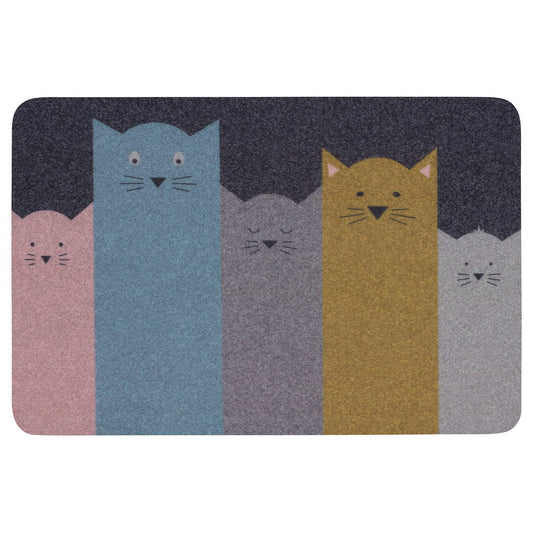 TURISTVÄG door mat, indoor, cat pattern, 40x60 cm