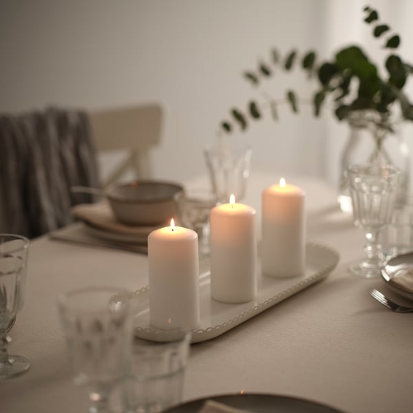 TURTURDUVA candle base, off-white, 45x17 cm
