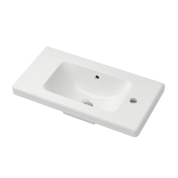 TVÄLLEN - 1-tub washbasin, 64x33x5 cm