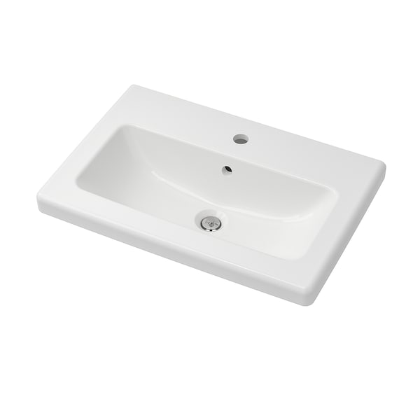 TVÄLLEN - 1-tub washbasin, 64x43x5 cm