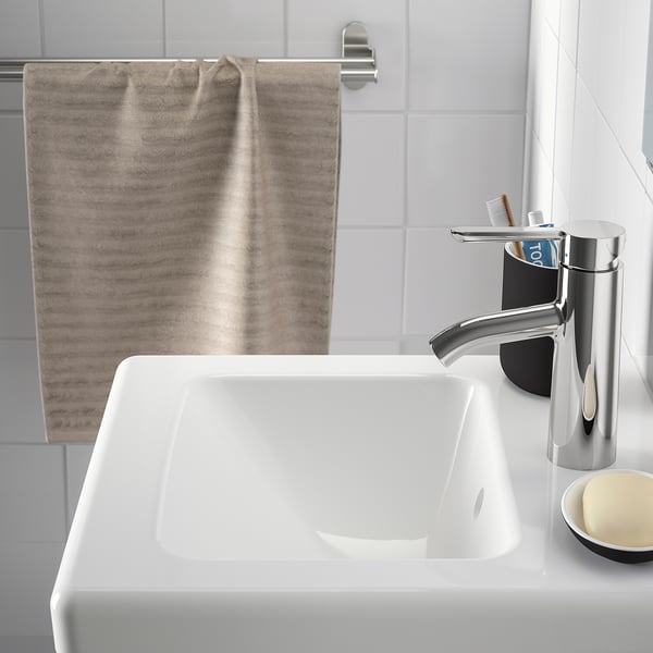 TVÄLLEN wash-basin with water trap, white, 44x43 cm
