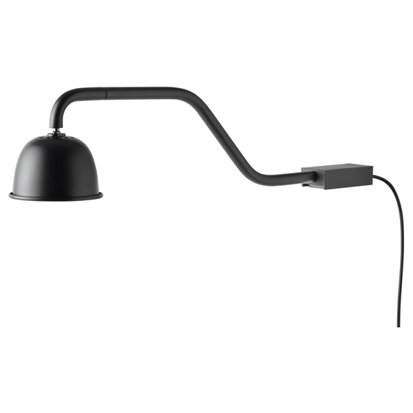TVÄRDRAG cabinet lighting, black/dimmable, 36x7 cm